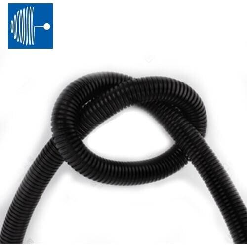 TRIUMPHCABLE 5Meter Black Corrugated pipe Flame retardant pipe PP Flame Retardant bellows for new energy vehicles Oil resistant