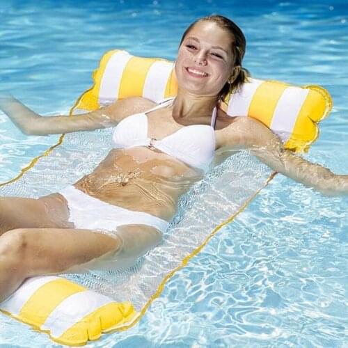 Floating Air Matress Inflatable Woman Floating Bed Water Hammock Folding Big Float Swimming Ring Chairs Pool Accessories