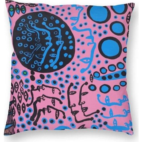 Yayoi Kusama Violet Cushion Covers Sofa Home Decor Vintage Abstract Pattern Square Throw Pillow Case 40x40cm