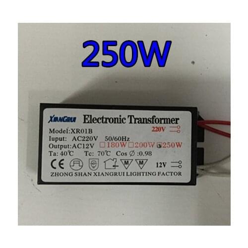 1pc 250W 220V-12V LED driver Transformer power supply Halogen Lamp Electronic short-circuit protection Newest Dropshipping 2021