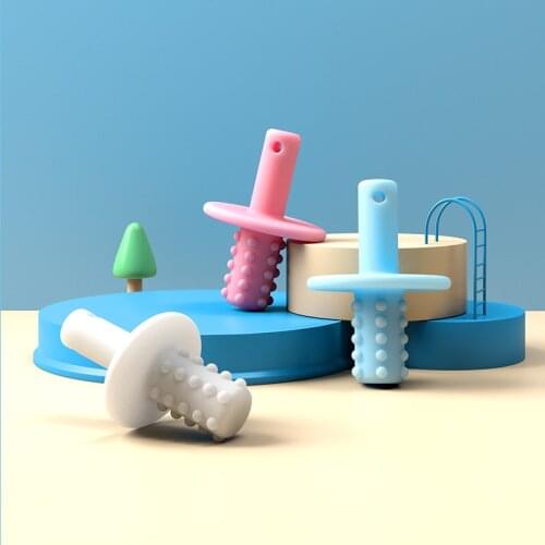 2pcs/set Soft Silica Gel Baby Gutta Percha Hollow Tube Wolf Tooth Stick Gutta Percha BPA Free Childrens Autism Speech Therapy