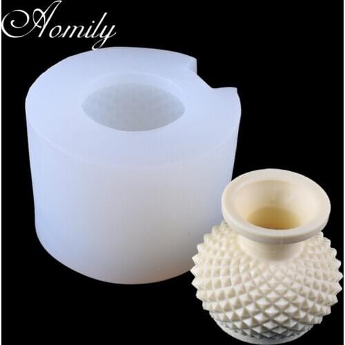 Aomily 3D Vase Silicone Mold Crystal Epoxy Silicone Molds DIY Vase Resin Mold Cake Decoration Accessories Chocolate Fondant Mold