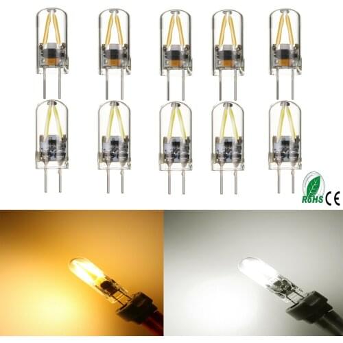 5Pcs Mini G4 COB LED Filament Light Bulb 3W 12V Replace 15W Halogen Lamp Clear Glass Chandelier Spotlight Bombillas Lampara
