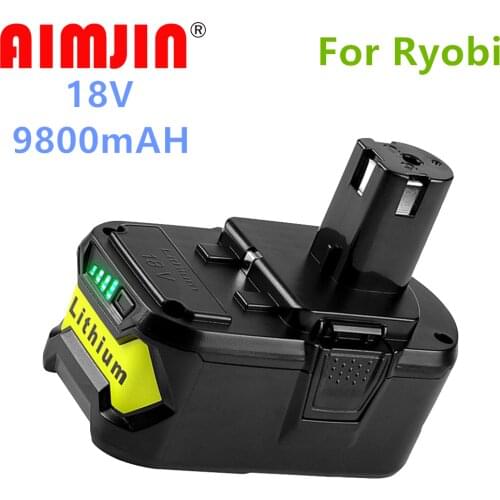 For Ryobi 18V Battery 9.8AH BPL1820 P108 P106 RB18L50 RB18L40 Cordless Power Tool Battery Powerful