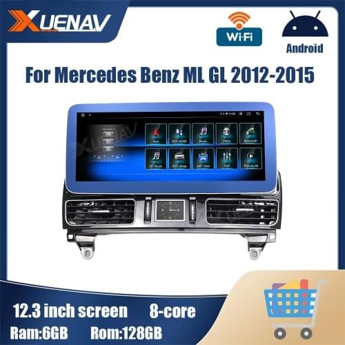 12.3 inch 128G Car dvd radio multimedia Player For Mercedes Benz ML GL 2012 2013 2014 2015 GPS Navigation 2 din
