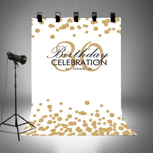 BEIPOTO 70th 40th 30th birthdy party rose gold blush white Glitter photo booth backdrp photography background customize name
