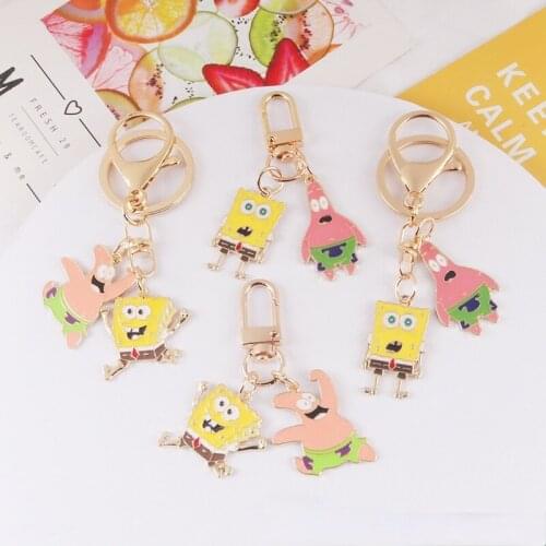Creative Lovely Cartoon Alloy Key Chain Trend Animation Character DIY Car Key Chain Lovers Bag Pendant CN(Origin)