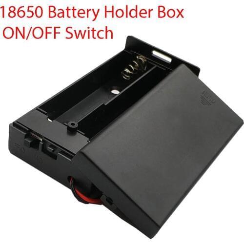DIY 3.7V 18650 Battery Storage Case For 2x18650 Batteries Holder Box Container 2 Slot Batteries Holder ON/OFF Switch