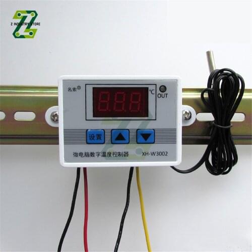 W3002 AC110-220V DC 12-24V LED Digital Temperature Controller Microcomputer Thermostat Controller Intelligent Switch Module