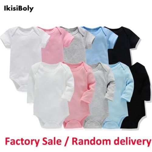 Factory Selling Baby Short Sleeve Bodysuits Clothes for Girls Boys 3-24M Kids Random Delivery Cheap Free Shipping Rompers 2021