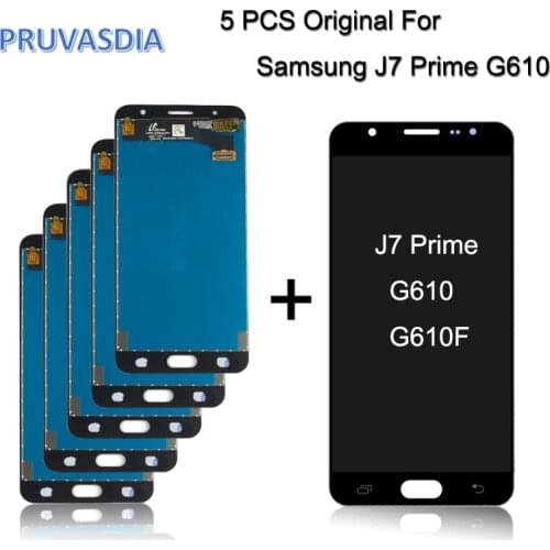 5 Piece Wholesale Original For Samsung Galaxy J7 Prime LCD Touch Screen Digitizer Assembly For Samsung J7P J7 Prime Display