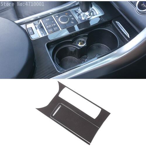 For Left Hand Drive Carbon Fiber Style ABS Center Console Panel Cover Frame Trim For Land Rover Range Rover Sport 2014-2017