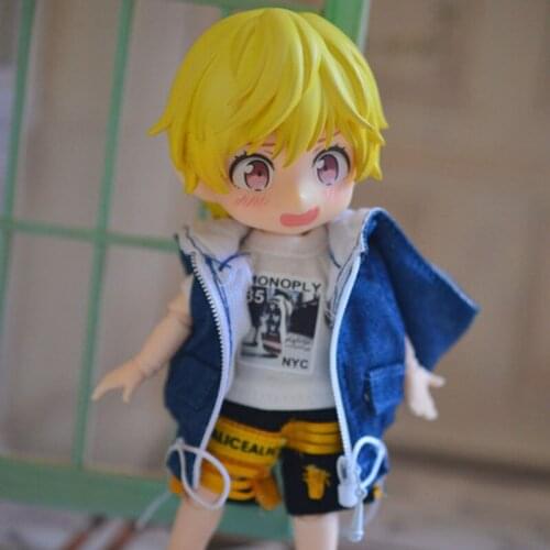 Ob11 jeans vest coat Molly baby clothes GSC plain cloth BJD doll clothes Doll accessories