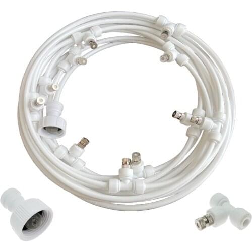 Water Spray Kit 6-18M Wet Fog Garden Nebulizer Outdoor Misting System Water Mist For Greenhouse Humidification Patio Cooling