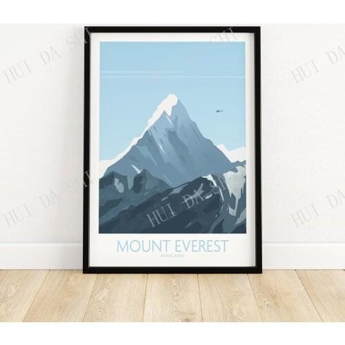 Mount Everest Print Travel Poster | Wall Art | Travel Poster | Artwork | Art Print Gift Idea