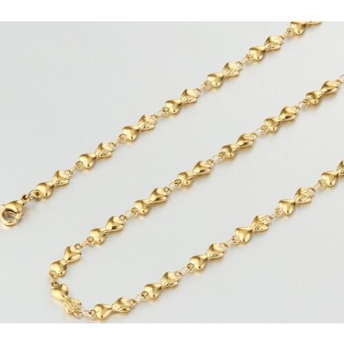 Mini Cute Bow-Knot Link Chain Necklace for Girls Stainless Steel Collare Necklace Womens Korean Accessories Jewelry FN31