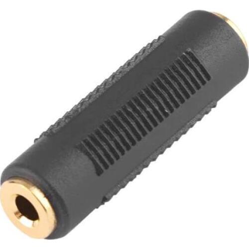 Mini 3.5mm Female to Female F/F Stereo Audio Adapter Converter Connector Audio Adapter Coupler Metal Gold Plated Connector