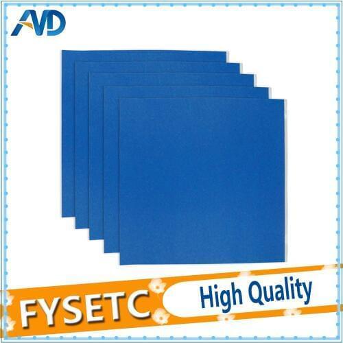 5pcs 3D Printer Heating Bed Blue High temperature Tape 214*214mm with Rubber Adhesive Material Paper