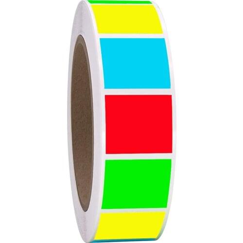 500 Pcs Square Blank Labels Stickers Roll 2.5x2.5CM Color Writable Coded Labels For Mark Box Glass Bottle Package Decor Stickers