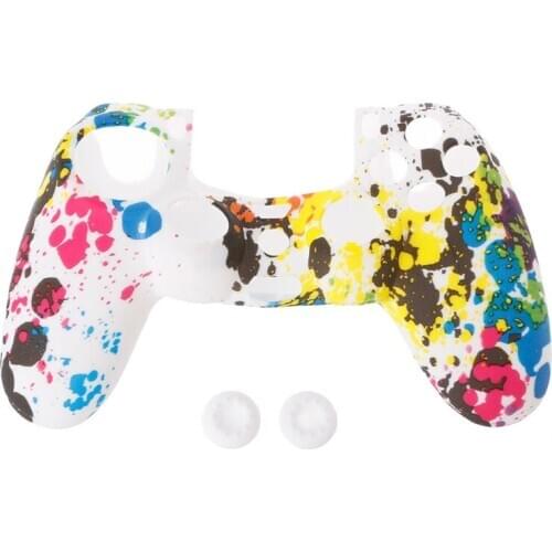 Anti-Slip Multicolor Silicone Guards Cover 2 Joystick For 4 PS4 Controller