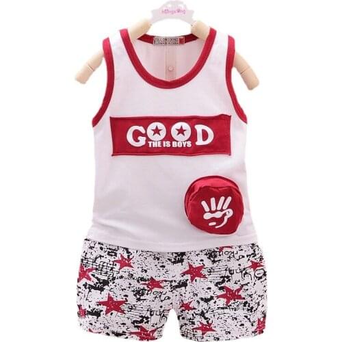 New Children Sportswear Summer Baby Girls Clothes Suit Boys Cotton Vest Shorts 2Pcs/Sets Infant Active Clothing Kids Tracksuits