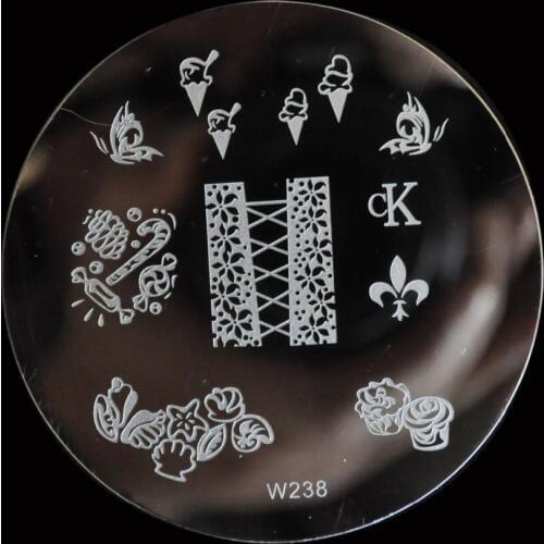 The new sexy fashion nail stamping image template tool print edition ice cream W238