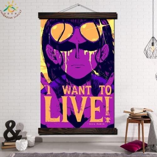 One Piece NICO ROBIN Modern Wall Art Print Picture And Poster Frame Hanging Scroll Canvas Painting Canvas Poster Home Decor