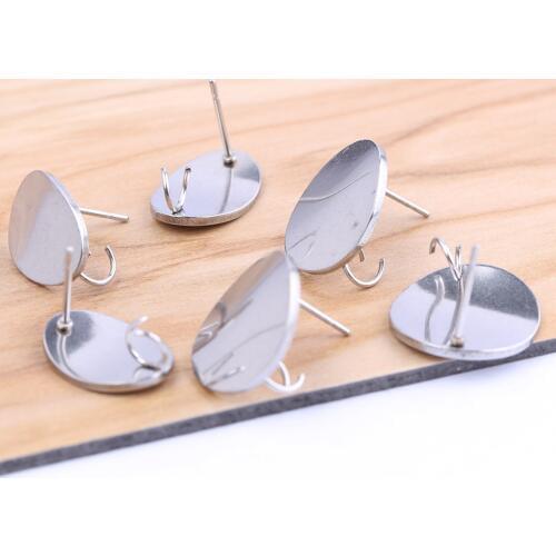 Onwear 10pcs Stainless steel Post Earring Connectors diy earrings jewelry making supplies