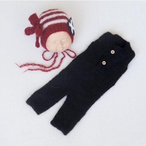 Autumn Infant Baby Boys&Girls Solid Vest Romper Jumpsuit Clothes Red Stripes Hat Newborn clothes infantil Onesies Set