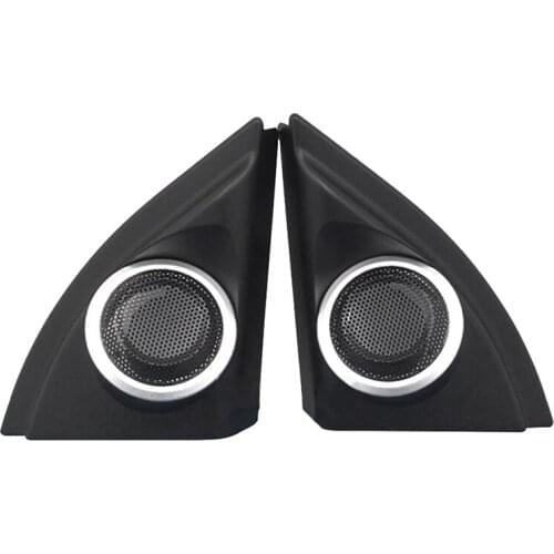 Car Door Panel Audio Horn Cover Tweeter Triple-Cornered Speaker Loudspeaker Cover Trim for Toyota Vios Yaris 2013-2019