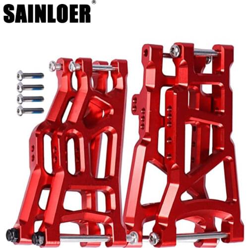 SAINLOER Front & Rear Aluminum Suspension Control A Arms w/Tie Bar for Traxxas 1/10 Slash 2WD Upgrade Parts