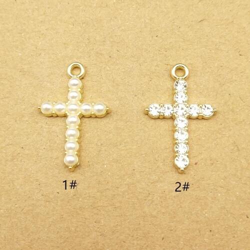 10pcs 15x23mm cross charm for jewelry making cute earring pendant bracelet necklace charms diy design charms
