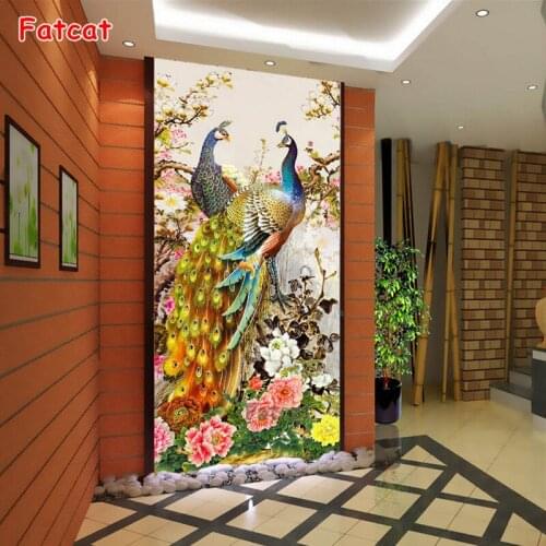 Full Round Diamond Painting Peacock 5D Diy Diamond Embroidery Animal Mosaic Picture Of Rhinestone Home Decoration PP2667