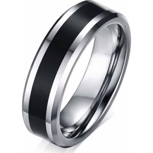 Drop Shipping Simple Classic Exquisite 6 mm Thin Tungsten Carbide Men Ring Wholesale Beautiful Party Anniversary Gift Accessory