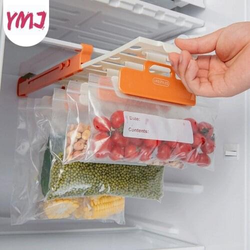 Refrigerator Storage Rack Rail Seal Clip Household Cabinet Hanger Japanese Double Seal Food Preservat Bag Thicken Storage Bag