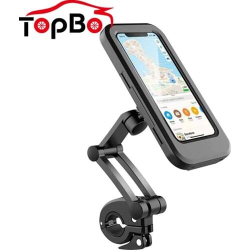 Adjustable Bicycle Mobile Phone Holder Outdoor Waterproof Universal Bike Motorcycle Handlebar Support Mount Bracket Touch Screen