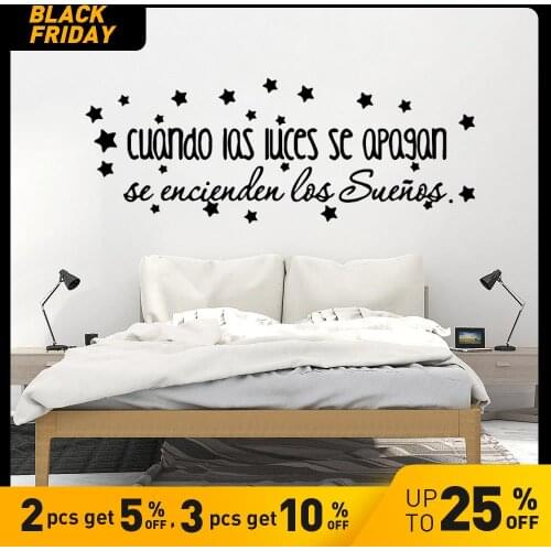 Romantic cuando ios iuces se opogon Text Home Decor Wall Stickers For Kids Rooms Decoration Removable Decor Wall Decals