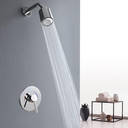 Bathroom Shower Faucets Bath Shower System Wall Mounted Faucet Mixer Tap Rain Shower Set Waterfall Brass Top Rain Shower Chrome