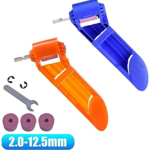 1set Portable Drill Bit Sharpener Grinding Wheel Drill Sharpener Grinder Drill Bit Powered Tool Parts Twist Drill Bit Sharpening