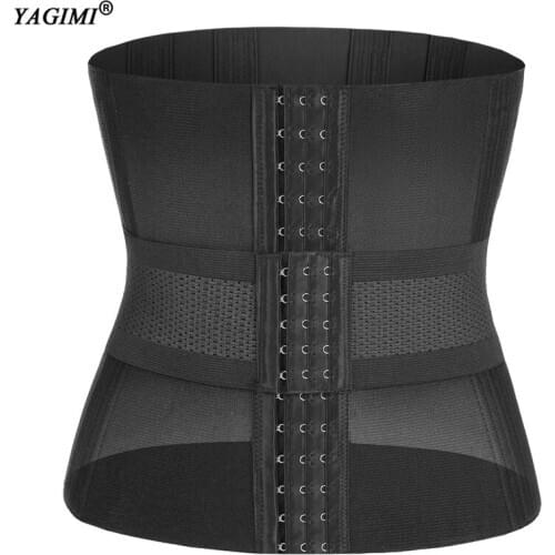 YAGIMI Hook Waist Trainer Women Slimming Belt Tummy Control 16 Steel Bones Shaping Skim Trimmer Girdles Lose Weight Shapers