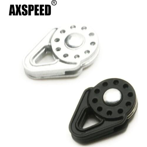 AXSPEED Alloy Heavy Duty Winch Pulley Snatch Block for Axial SCX10 Traxxas TRX-4 RC4WD D90 Tamiya 1/10 RC Car Truck Accessories