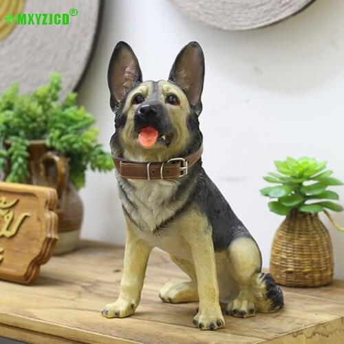 Wolf Dog Resin Decoration Simulation Animal Sculpture Crafts Sitting Posture Puppy Shop Door Decoration Garden Landscaping Tools