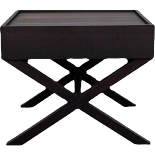 High Quality Hotel Bedside Smoked Wood Skin Modern Cabinet Table