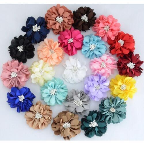 100pcs fabric artificial 3d rose handmade fabric flower for dress shoes clothes decorative 5cm diy craft supplies