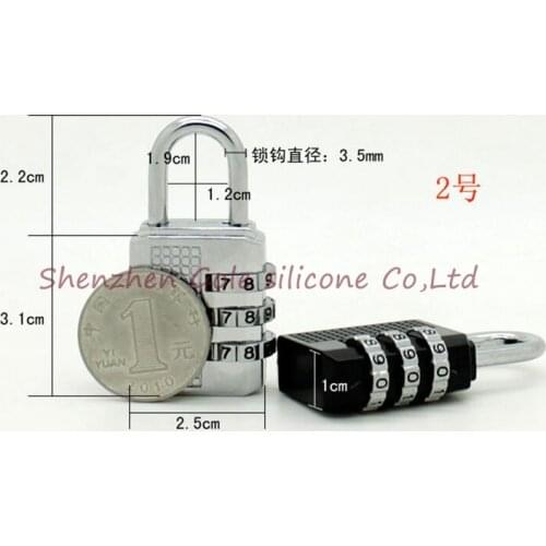 200pcs New 3 Dials Resettable Combination Password Lock Safe Door Locker Pad Lock Padlock For Travel Luggage Suitcase