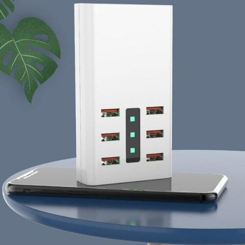 30W USB Charger HUB 6 Ports EU/US 6A Plug Wall Socket Dock Fast Charging Extension Power Adapter For Mobile Phone Tablet