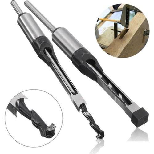 6.4/8/9.5/11/12.7mm Square Hole Drill Hole Reaming Square Auger Square Eyes Mortising Chisel DIY Woodworking Drill Tool