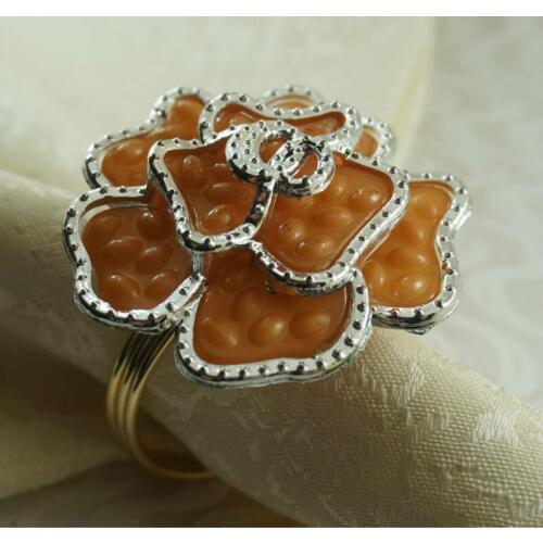 Acylic beaded flower napkin ring ,napkin holder