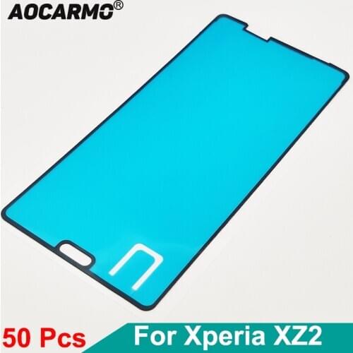 Aocarmo 50Pcs/Lot LCD Front Frame Sticker Screen Display Adhesive Glue For SONY Xperia XZ2 H8216 H8266 H8296 SOV37