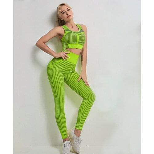 ASHEYWR Seamless Women Yoga Suits Sportwear Training Push Up Padded Bra Leggings 2 Piece of Running Sets Outdoor Sport Gym Suits